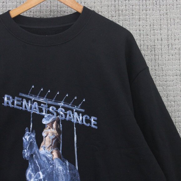 Beyoncé Crewneck Sweatshirt Mens 2XL Black Official Renaissance World Tour Merch - Picture 2 of 9